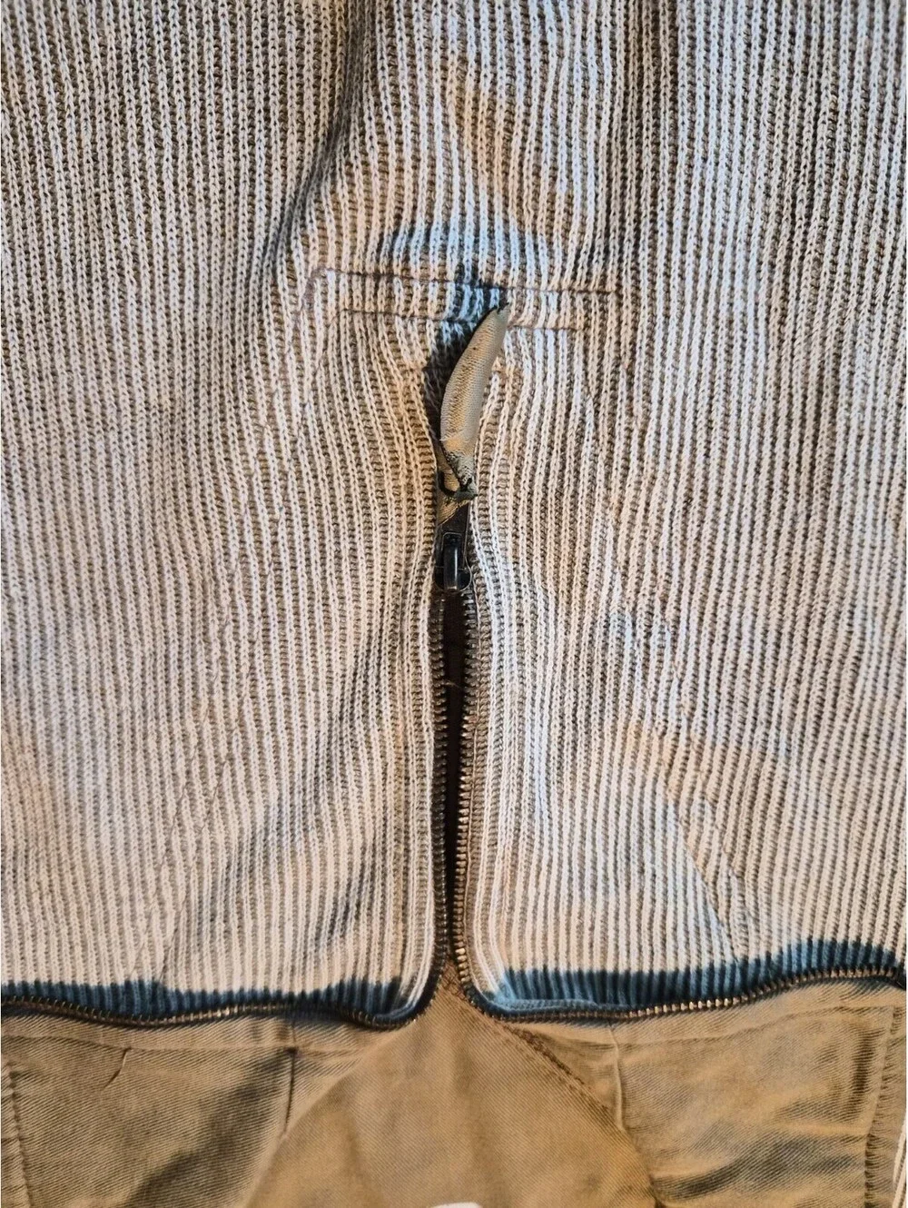 Faded Glory Mens Jacket Half Zip Cotton Pullover Size 2xl Tan  Excellent